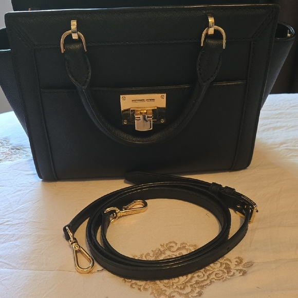 Michael Kors Handbags - Michael Kors Black Satchel with Gold Hardware